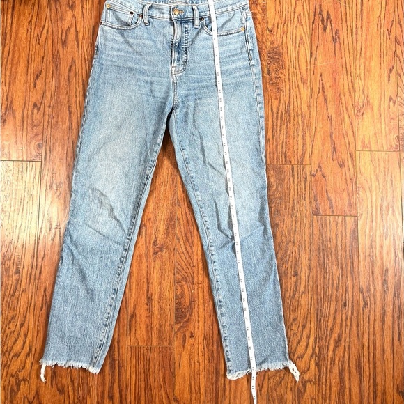 Madewell High Rise Light Wash The Perfect Vintage Jean Frayed Hem Size 29 Tall - Picture 10 of 15